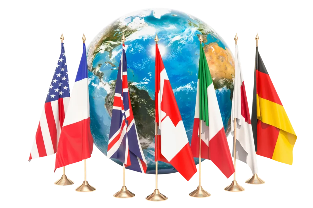 globe with flag